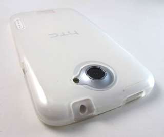 CLEAR HARD GEL CANDY SKIN CASE COVER HTC ONE X ATT PHONE ACCESSORY 