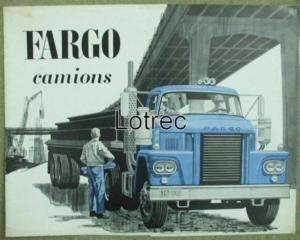   Catalogue auto Camion Camionnette Fargo 6 Modèles. 1962