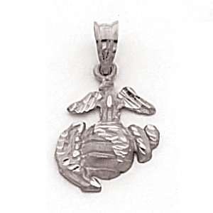  1/2in USMC Insignia Charm   Sterling Silver Jewelry