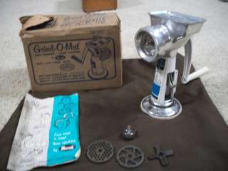 Vintage Rival Grind O Mat grinder, original box and instructions 