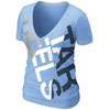 Nike College Deep V Blended T Shirt   Womens   North Carolina   Light 