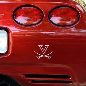  NCAA Virginia Cavaliers White Wordmark Decal Automotive