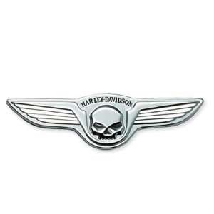  Harley Davidson Willie G Skull w/ Wings Medallion Chrome 
