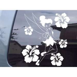  Tinkerbell Flying Fairy Hawaii Hibiscus Flowers Vinyl 