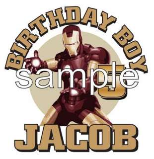 IRON MAN Personalized Birthday T Shirt ANY NAME & AGE  