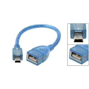  Gino 14cm USB Female to USB Mini Male 5 Pin Adapter Cable 