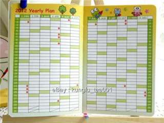 2012 Sanrio KeroKero Keroppi Frog Schedule Weekly Planner Datebook 