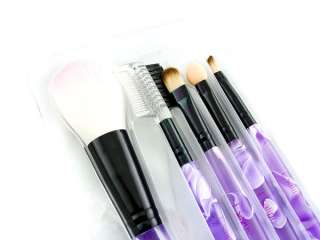 5in1 Cosmetic Brush Set Lip Blush Small PURPLE Pattern  