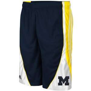 adidas Michigan Wolverines Preschool Navy Blue Court Basketball Shorts 