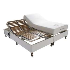   Foam Adjustable Slat Double Size Bed With Mattress