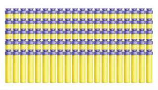 100 Foam Darts Buzz Bee Toys Air Warriors Nerf Compatible w/ Storage 