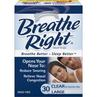 Breathe Right Nasal Strips 30 pk.   Clear (L).Opens in a new window