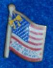 BRASS LAPEL PATRIOTIC PIN SET LOT~USA FLAG~RIBBON~HS​N