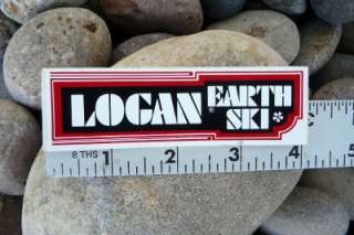 Vintage Skateboard Sticker Logan Earth Ski Original Old School Decal 