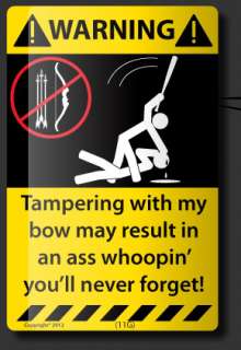 Danger Label for your Archery Compound Bow or Arrows Case   Mathews 