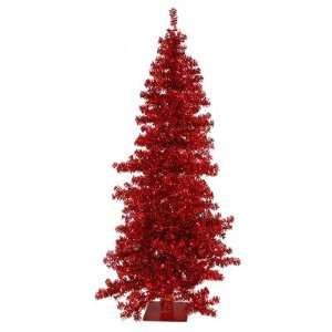   Red Wide Cut 108 Artificial Christmas Tree in Red: Home & Kitchen