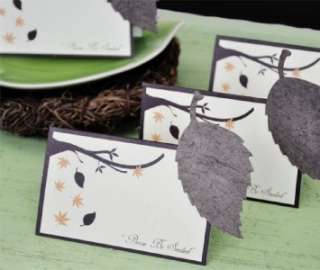 144 Fall Leaf Seed Place Card Autumn Wedding Favors Lot  