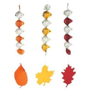   Fall Leaves Dangling Spirals   Party Decorations & Hanging Decorations