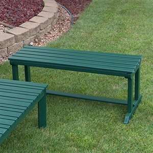  Backless Bench (Hunter Green) (18H x 44W x 22D) Patio 