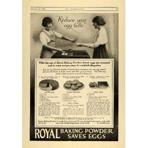 1917 Ad Royal Baking Powder Saves Eggs Recipes WWI   Original Print Ad