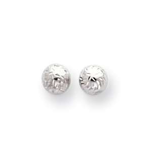   Polished & Diamond Cut 5mm Ball Post Earrings Shop4Silver Jewelry