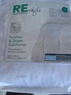 RE Style Feather & Down Comforter White Twin Room Essentials LAST One 