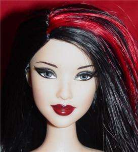 New STARDOLL Barbie FALLEN ANGEL #1 Asian Long Black Hair Red 