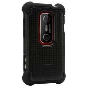  Ballistic HTC EVO 3D Shell Gel (SG) Case   Black/Black Cell Phones 