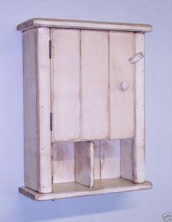 Handmade Primitive Cottage Wall Cabinet   Color Choice  