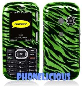 Fit LG Cosmos VN250 Hard Case Phone Cover Green Zebra  