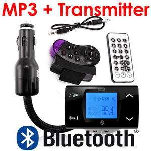 Bluetooth Car Kit Vehicle FM Transmitter  Player Steering Wheel 