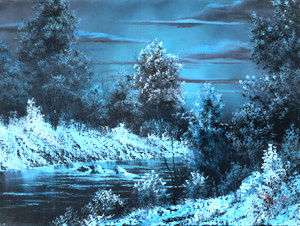 Bob Ross Painting Packet~Landscape~Midnight River  
