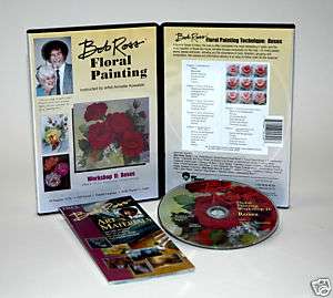 BOB ROSS Dvd Painting Roses With Annette Kowalski  