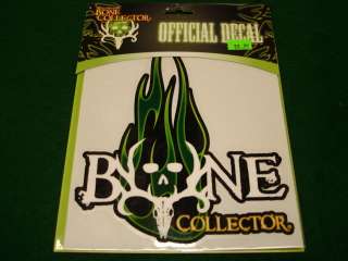 Bone Collector GREEN FLAME Logo 6x6 Decal BRAND NEW  