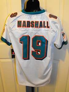 Brandon Marshall Miami Dolphins REEBOK YOUTH SEWN LARGE L 14 16 Jersey 