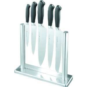   Platinum 6 Piece Stainless Steel Knife Block Set
