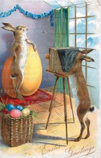 Easter Bunny Rabbit Nostalgic Print   Laughing Elephant  