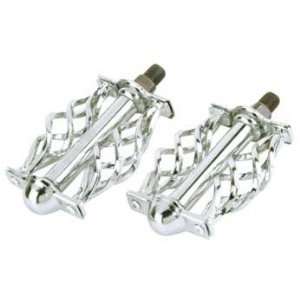  Bike  Bicycle Twisted Pedals W/Cage 1/2 Chrome Sports 