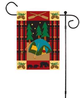 Camping Applique Garden Mini Flag Custom Decor , Inc. Only