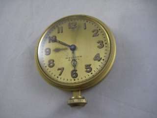 Waltham 8 Day Wind Car Clock All Original Excellent Working Condition 