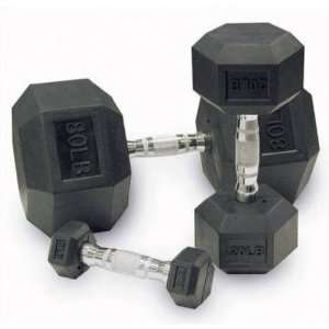  Body Solid SDRS900 Rubber Hex Dumbell 80 100 lbs Pairs 