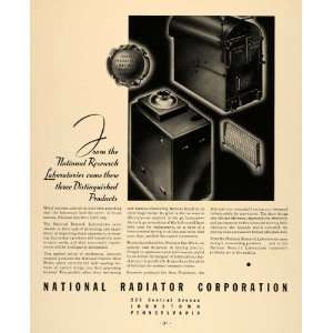  1933 Ad National Radiator Research Premier Steel Boiler 