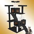 72 black Cat Tree Condo Furniture Scratch Post Pet House