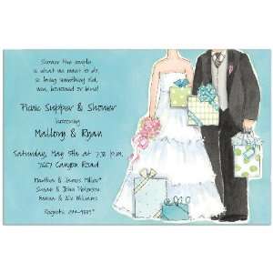  Wedding Couple with Gifts Shower Party Invitations Health 