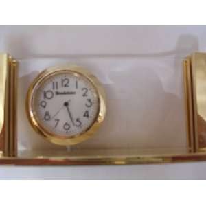  Brookstone Gold Clock Business Card Holder Everything 