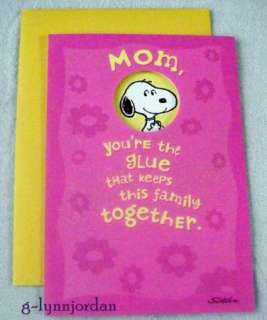 SNOOPY MOTHERS DAY   SNOOPY   MOM   GREETING CARD  