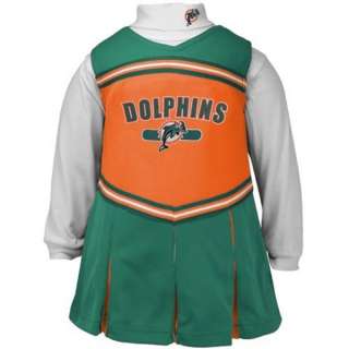 Miami Dolphins Reebok Cheerleader Dress Costume sz Youth Large   14 