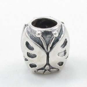  E41 Silver Butterfly Solid Silver European Bead Charm Fits 