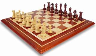 Saint John Staunton Chess Set Red Sandalwood 4.4 King  
