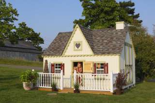 Victorian 10x12 Childrens Wood Playhouse Kit w/ Loft by Little Cottage 